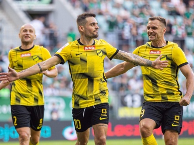 Nieudany start Śląska Wrocław w I lidze. Utracona wygrana z Wieczystą [WIDEO]