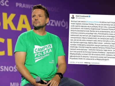 Trzaskowski poinformował, że w tym roku Campus Polska nie odbędzie się 