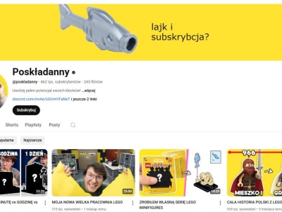 Miłość do Lego dała mu prawie pół miliona subskrybentów