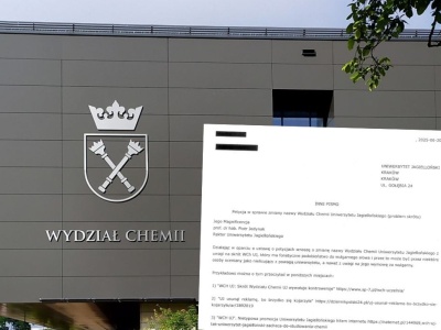 Wydział Chemii Uniwersytetu Jagiellońskiego ponownie prosi władze, żeby jakoś zmienić im skrót, bo WCh UJ brzmi rubasznie