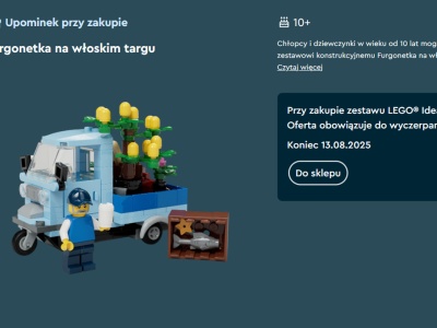 Gratisowe zestawy LEGO w prezencie. Niektóre dostępne tylko do jutra!