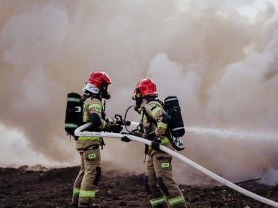 Pożar w gospodarstwie pod Dobrym Miastem – ponad 500 martwych zwierząt
