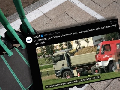 11-latek wpadł pod ciężarówkę. Jechał hulajnogą elektryczną