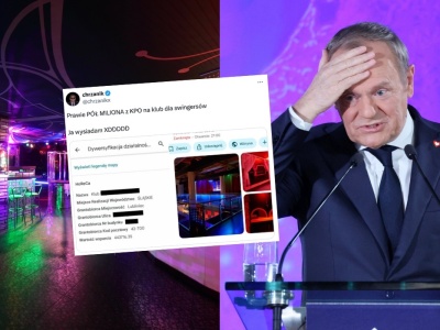 W związku z aferą KPO właściciel klubu dla swingersów zaprosił Donalda Tuska na kontrolę