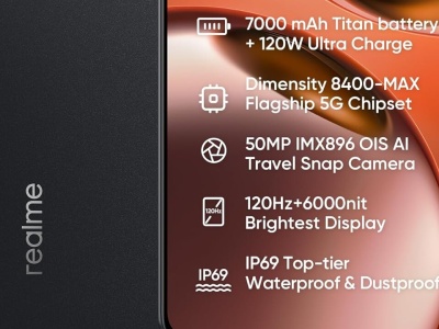 Świetny smartfon Realme GT 7 z 512 GB, 12 GB RAM, 7000 mAh, 120 Hz za 1999 zł zamiast 2999 zł