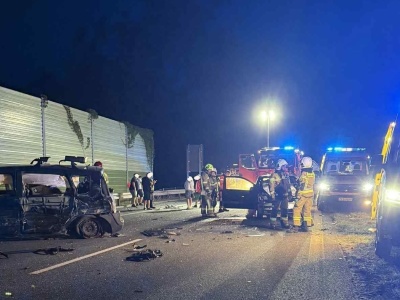 Wypadek 4 aut. 6 osób rannych (ZDJĘCIA)