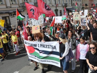 Marsz Dla Palestyny w stolicy. Protestujący chcą zawieszenia współpracy z Izraelem