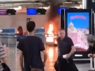Chaos na popularnym włoskim lotnisku. Pasażer wzniecił tam pożar