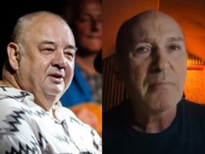 Andrzej Krzywy żegna Stanisława Soykę ze łzami w oczach. 