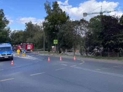 Zamknięta droga, ewakuacja okolicy. Potężny wyciek gazu w Cieplicach