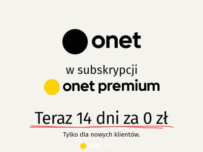 Wypróbuj Onet Premium za darmo. Oferta tylko do końca sierpnia [AUTOPROMOCJA]