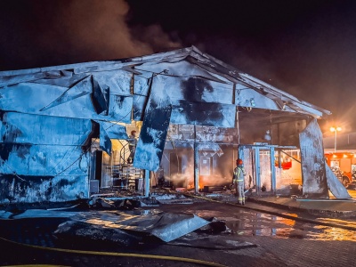 Pożar hali produkcyno-biurowej w Nowogardzie