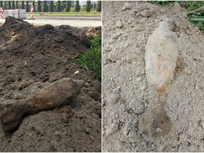 Niebezpieczne odkrycie z czasów wojny. Remont drogi zakłócony przez granaty moździerzowe