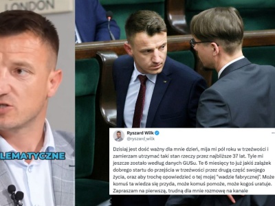Poseł Wilk z Konfederacji znany z politykowania w stanie naprutym świętuje pół roku w trzeźwości