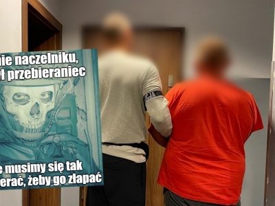 Międzyrzecze: chłop w prześcieradle spuszczał paliwo z ciężarówek, ale pomimo zbrodniczego geniuszu został ujęty