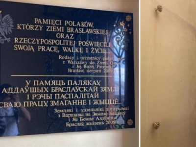 Z kościoła w Brasławiu usunięto polską tablicę pamiątkową
