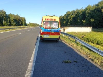 Wypadek cysterny na 120 km autostrady A2. Utrudnienia