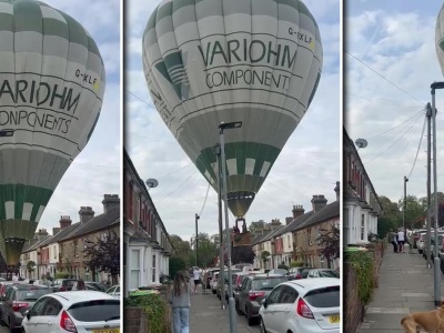 Balon zaczął spadać na ulicę. Katastrofie zapobiegł przechodzień