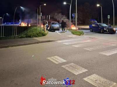 Nowy Sącz: Pożar ciężarówki i całonocna akcja strażaków [ZDJĘCIA]