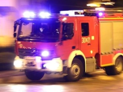 Pożar w garażu podziemnym w Ząbkach.