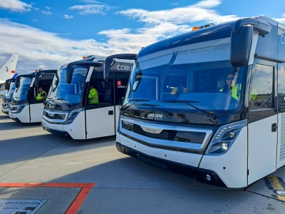 WELCOME: Nowe autobusy Cobus 3000 na Lotnisku Chopina