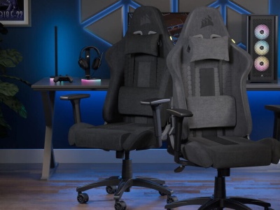 Niezwykle wygodny fotel Corsair TC100 Relaxed z tkaniny i do 190 cm / 120 kg za 619 zł
