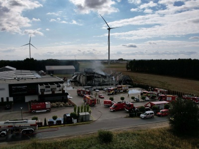 Pożar hali magazynowej!