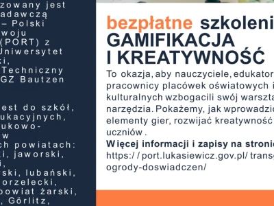 Bezpłatne szkolenie: gamifikacja i kreatywność