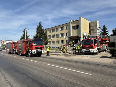 Pożar budynku Urzędu Gminy