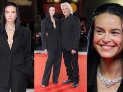 Zakapturzona Kasia Smutniak bryluje w Wenecji ze starszym o dwie dekady mężem