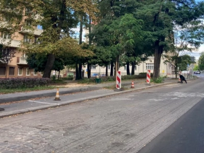 Trwa remont ulicy w centrum Katowic