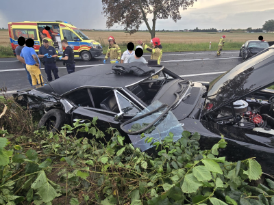 Wypadek drogowy na DK 92, pięć osób przetransportowanych do szpitala