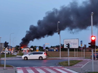 Pożar stolarni w Zalasewie koło Swarzędza