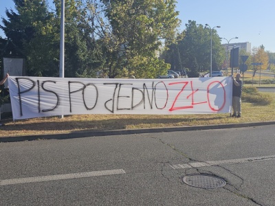 Protest górników w Jastrzębiu-Zdroju. 