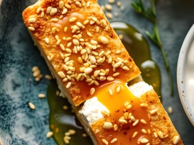 Grecka uczta dla zmysłów. Smażona feta w miodzie i sezamie to kulinarny hit, który zrobisz w 7 minut