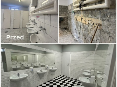 Nowe toalety i szatnie w SP nr 6 – kompleksowy remont zakończony