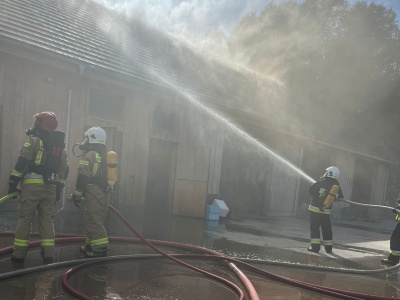 Pożar w ośrodku turystycznym w miejscowości Białęgi.