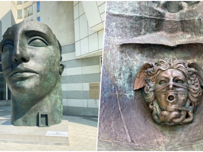 Mitoraj na placu Trzech Krzyży. Rzeźba przybyła z Paryża