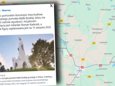 Pod Toruniem rośnie gigant. Roman Karkosik rzuca wyzwanie Chrystusowi z Rio