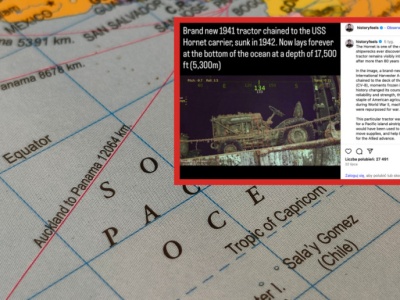 Traktor z 1941 roku odkryty po 80 latach. Nigdy nie pracował, stoi na dnie Pacyfiku