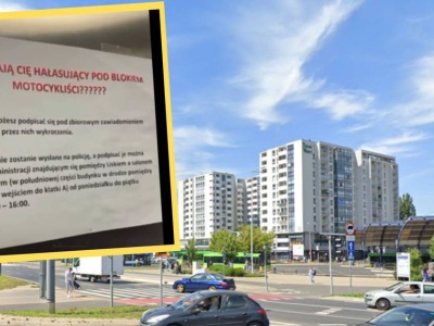 Na bloku zawisła karteczka. Mieszkańcy Poznania walczą z motocyklistami