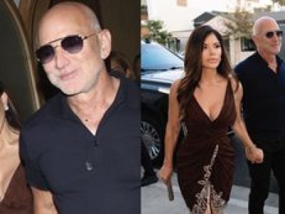Jeff Bezos i Lauren Sanchez w sukience z głębokim dekoltem maszerują na randkę w Los Angeles