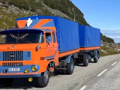 IFA W50 z przyczepą w trasie do północnej Norwegii – wspólna trasa dziadka i wnuka