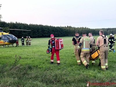 Groźny wypadek w Grabowie. 65-letnia kobieta poturbowana przez krowę trafiła do szpitala
