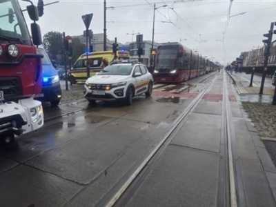 Zderzenie tramwajów w centrum Łodzi. Kilkanaście osób rannych