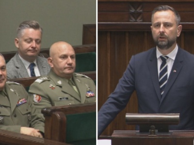 Szef MON w Sejmie o rosyjskich dronach. Na miejscu generałowie Wojska Polskiego