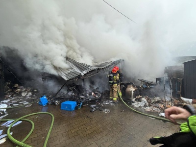 Pożar budynku gospodarczego w Zielonce