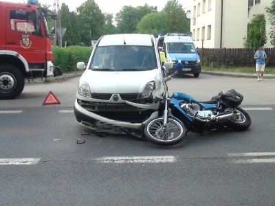 Wypadek motocyklisty na DK 16 pod Olsztynem
