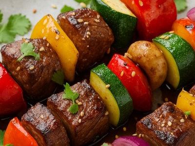 Antrykot na patyku, czyli szaszłyki z orientalnym sznytem według Mateusza Gesslera