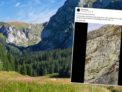 Tak zachował się turysta w Tatrach. Pokazano nagranie. W komentarzach zażarta dyskusja